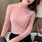 Women's Comfortable Solid Color Half High Neck Long Sleeve Top-15