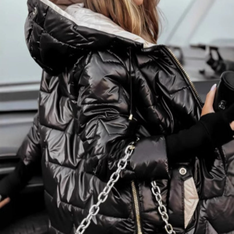 Women's Winter Warm Hooded Mid-Length Coats-1