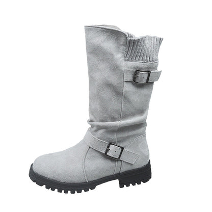 💎❄️ Bestseller – Shorty-Stiefel mit Schnallen – perfekt für kalte Tage-1