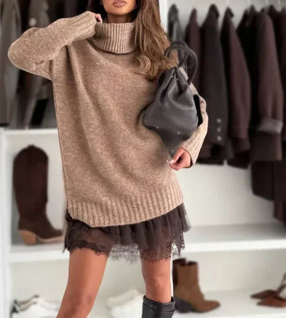 ❄️Heißer Verkauf 50 % Rabatt!!⚡Rollkragenpullover-Kleid-Set✈️ Kostenloser Versand