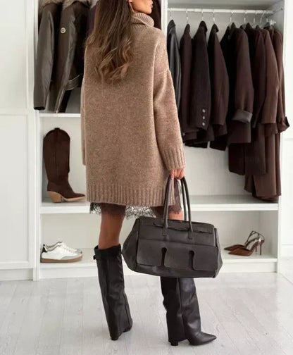 ❄️Heißer Verkauf 50 % Rabatt!!⚡Rollkragenpullover-Kleid-Set✈️ Kostenloser Versand