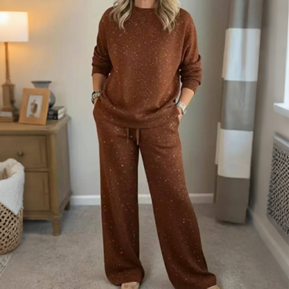 📢📢50%Rabatt!!!🎉✨Damen-Glitzer-Zweiteiler: Pullover & Hose-6