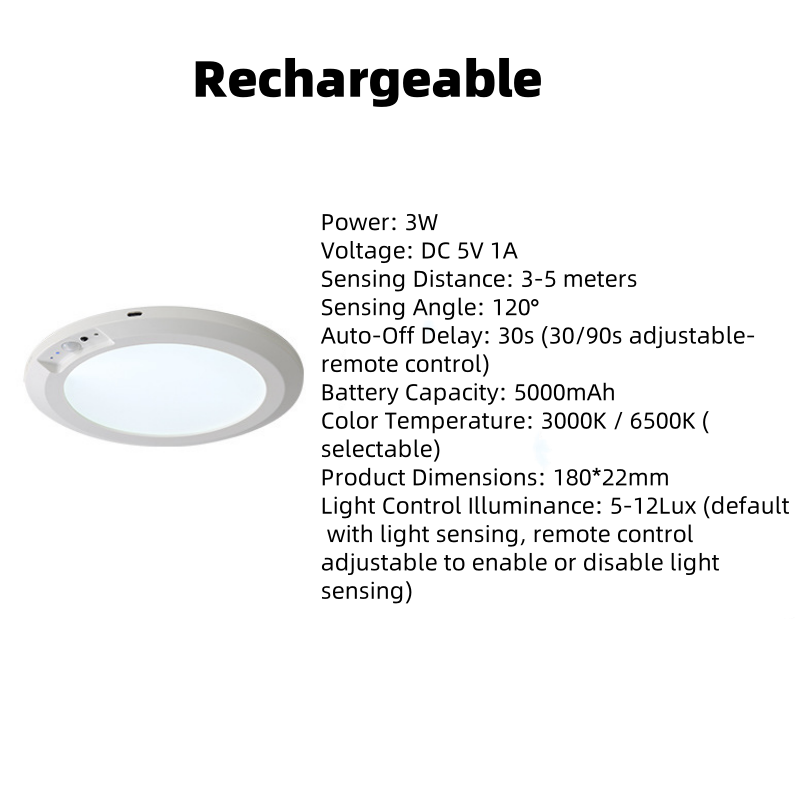 🌞Rechargeable Motion Sensor Ceiling Light 🏡-10
