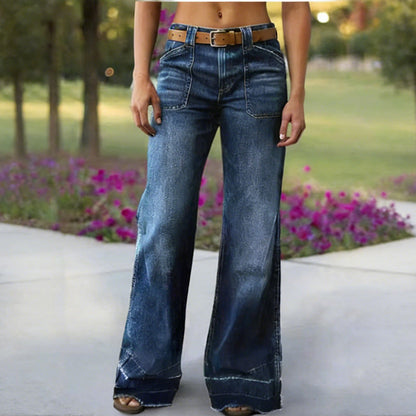 💎👖 Jetzt im Trend – Retro-Flare-Jeans mit Taschen – stylisch und bequem