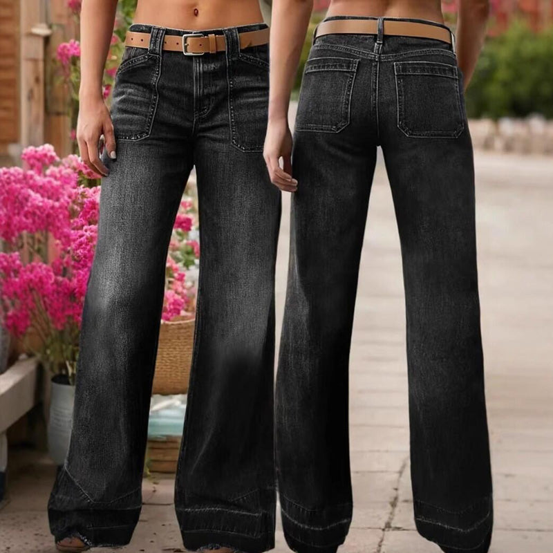 💎👖 Jetzt im Trend – Retro-Flare-Jeans mit Taschen – stylisch und bequem