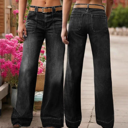 💎👖 Jetzt im Trend – Retro-Flare-Jeans mit Taschen – stylisch und bequem