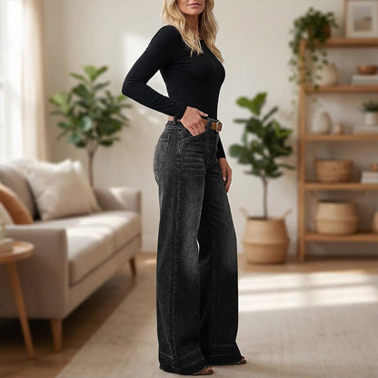 💎👖 Jetzt im Trend – Retro-Flare-Jeans mit Taschen – stylisch und bequem