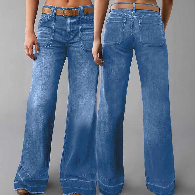 💎👖 Jetzt im Trend – Retro-Flare-Jeans mit Taschen – stylisch und bequem