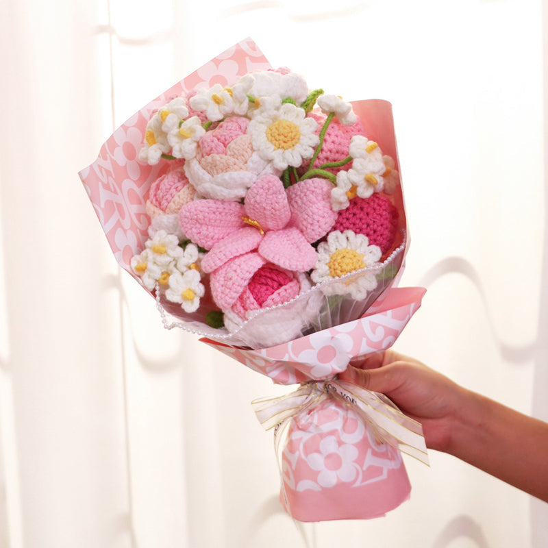Handmade Crochet Flower Bouquet-8