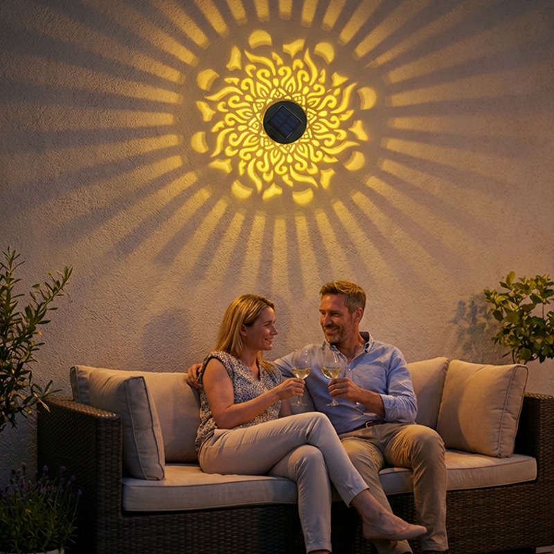 ☀️ Solar mandala light for garden & patio – 2-in-1 floor lamp & wall light – Ornamental light decoration with vintage effect – Rustproof & durable-5