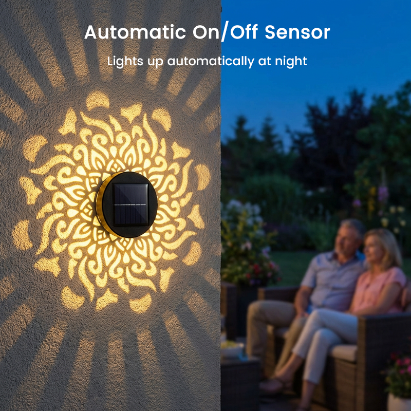 ☀️ Solar mandala light for garden & patio – 2-in-1 floor lamp & wall light – Ornamental light decoration with vintage effect – Rustproof & durable-4