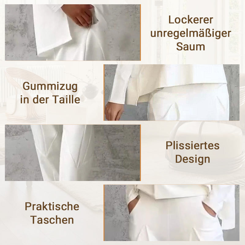 2-teiliges Set mit langärmeligem Oberteil mit Rundhalsausschnitt ＆ Hose-4