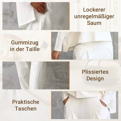 2-teiliges Set mit langärmeligem Oberteil mit Rundhalsausschnitt ＆ Hose-4