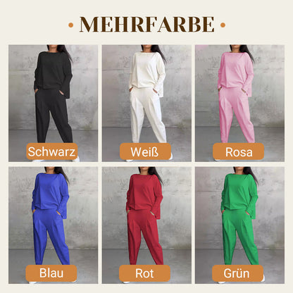 2-teiliges Set mit langärmeligem Oberteil mit Rundhalsausschnitt ＆ Hose-7