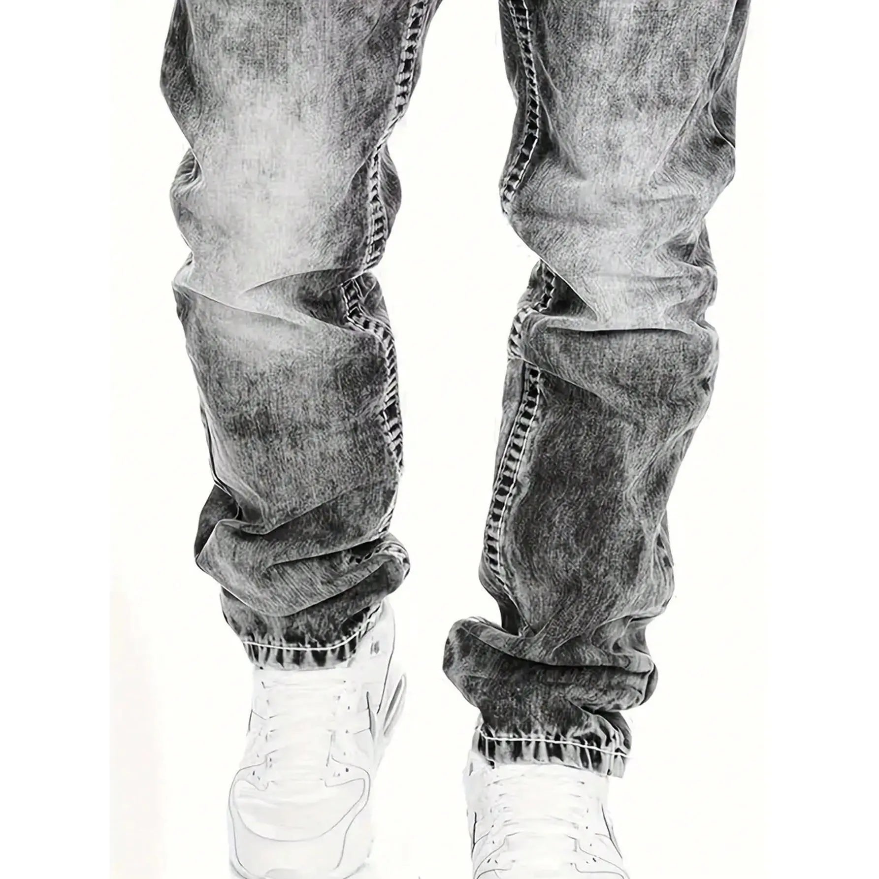 🔥 Men's Fashion Creative Stretch Denim Jeans – Minimalist Style, Perfect for Summer & Emo-Inspired Look 💙-4