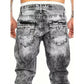 🔥 Men's Fashion Creative Stretch Denim Jeans – Minimalist Style, Perfect for Summer & Emo-Inspired Look 💙-3