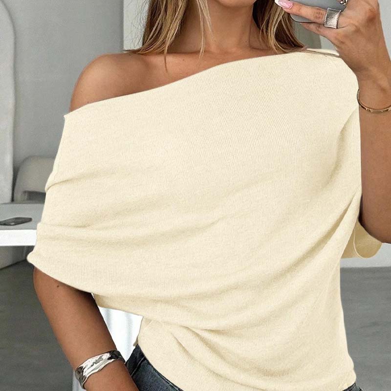 🔥 Heißer Sale: 50 % Rabatt!! 🔥 Asymmetrisches Off-Shoulder-Oberteil mit Fledermausärmeln für Damen-15