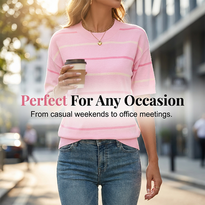 Women's Classic Striped Short-Sleeve T-Shirt-6