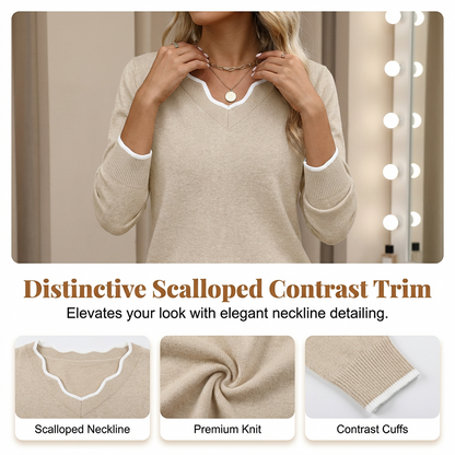 Women’s Casual Long Sleeve Knit Top-2