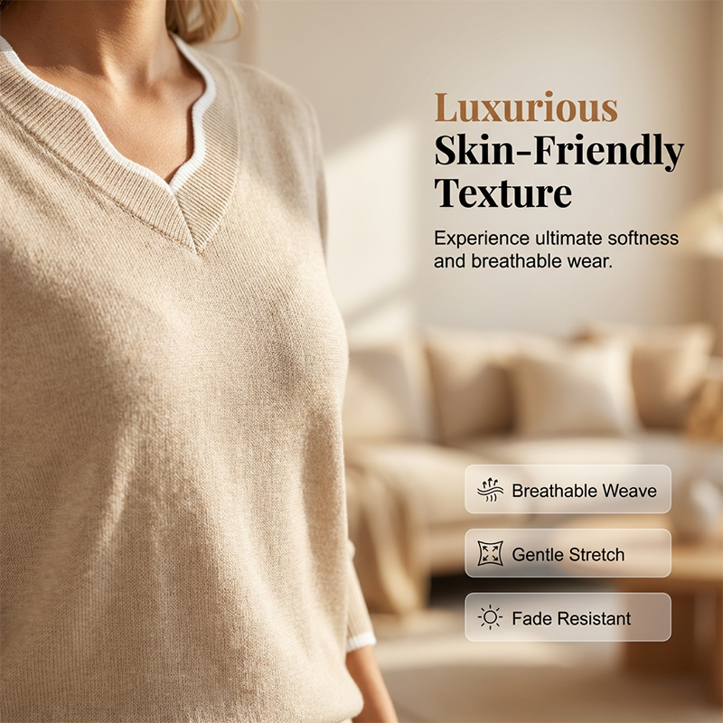 Women’s Casual Long Sleeve Knit Top-3