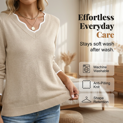 Women’s Casual Long Sleeve Knit Top-4