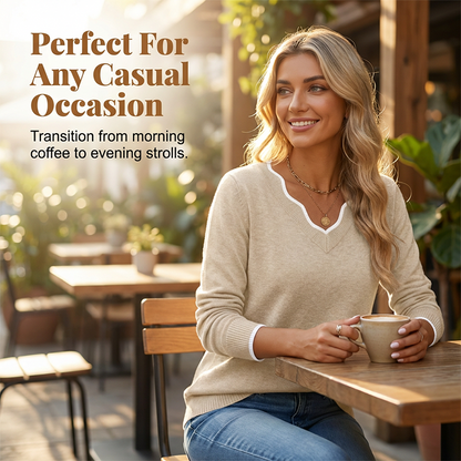 Women’s Casual Long Sleeve Knit Top-5