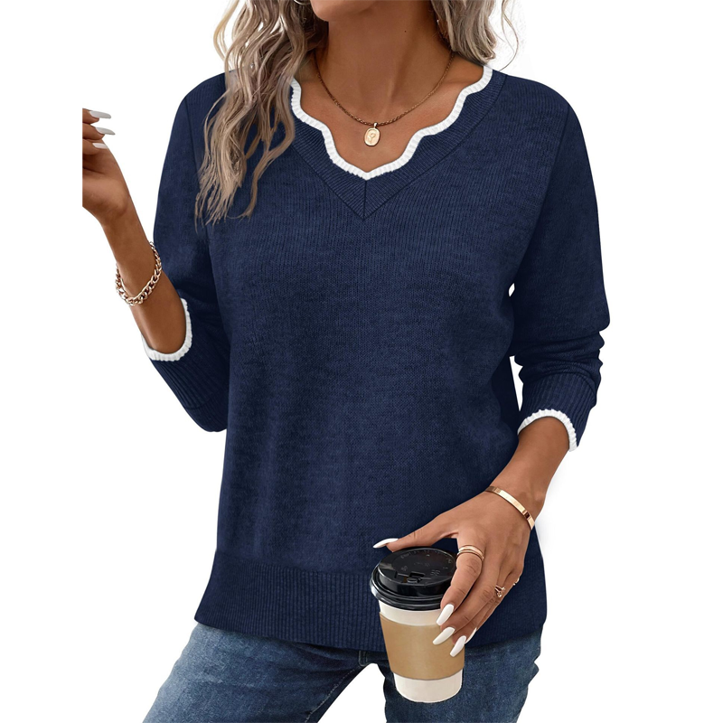 Women’s Casual Long Sleeve Knit Top-8