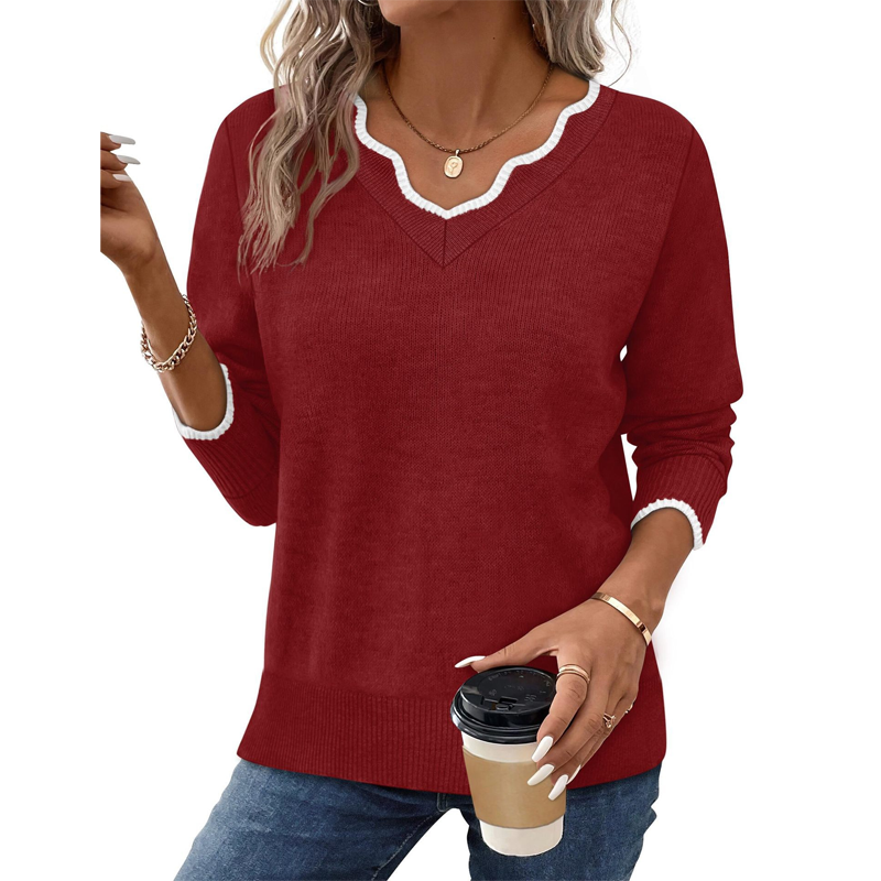 Women’s Casual Long Sleeve Knit Top-12