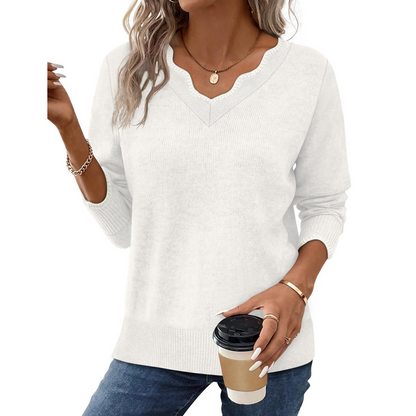 Women’s Casual Long Sleeve Knit Top-11