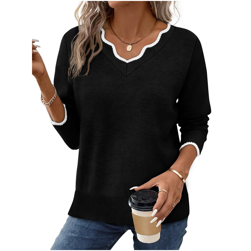 Women’s Casual Long Sleeve Knit Top-13