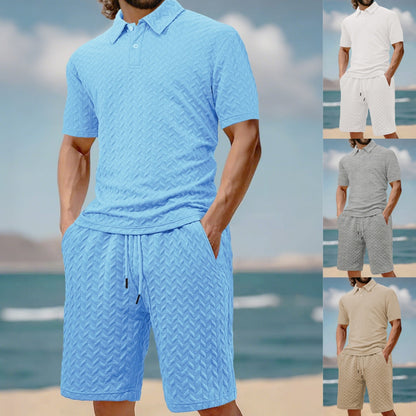 Men's Casual Shirt & Shorts 2-Piece Set-1