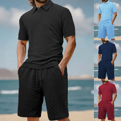 Men's Casual Shirt & Shorts 2-Piece Set-2
