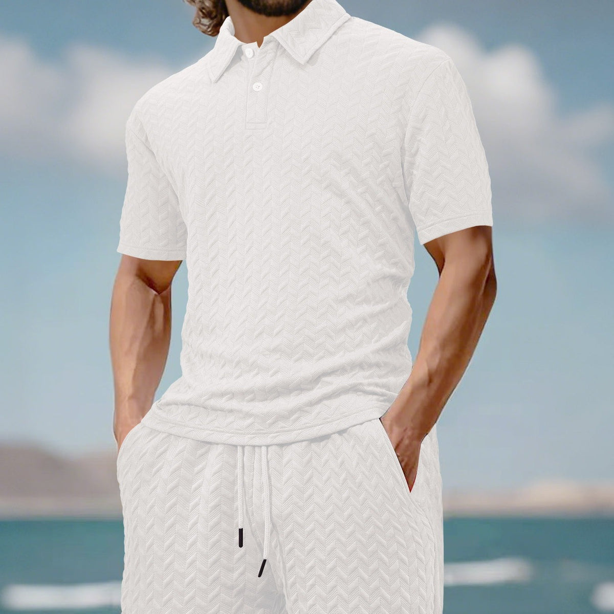 Men's Casual Shirt & Shorts 2-Piece Set-3