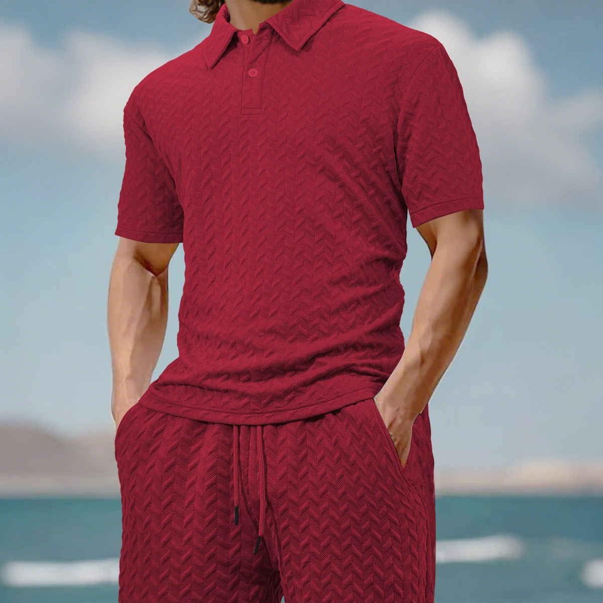 Men's Casual Shirt & Shorts 2-Piece Set-5