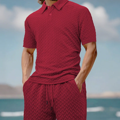 Men's Casual Shirt & Shorts 2-Piece Set-5