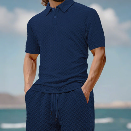 Men's Casual Shirt & Shorts 2-Piece Set-4