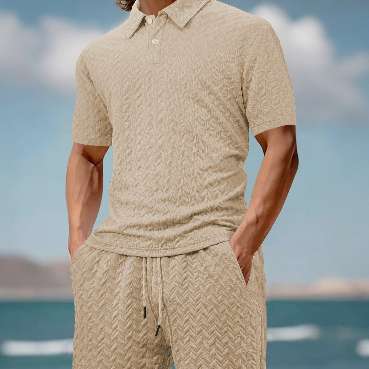Men's Casual Shirt & Shorts 2-Piece Set-6