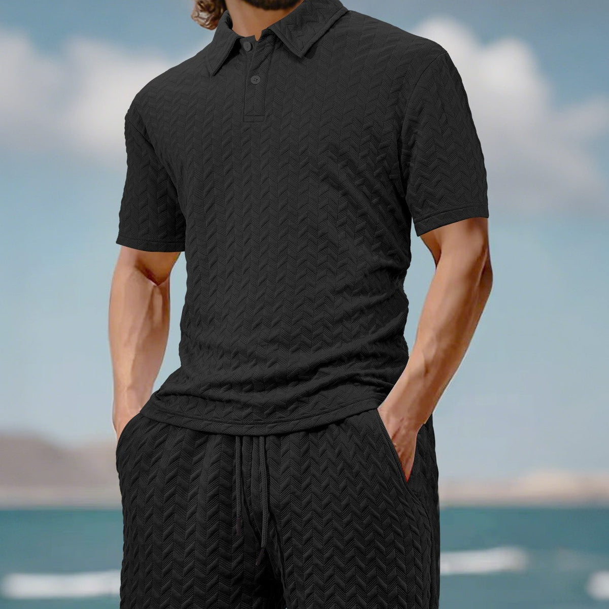 Men's Casual Shirt & Shorts 2-Piece Set-9