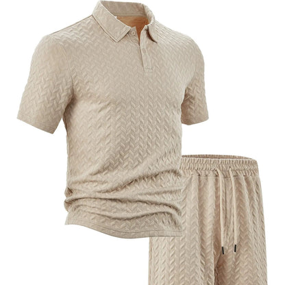Men's Casual Shirt & Shorts 2-Piece Set-13