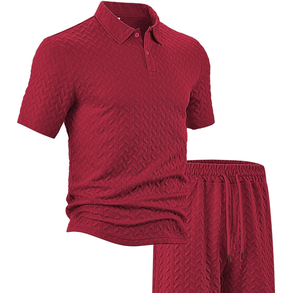 Men's Casual Shirt & Shorts 2-Piece Set-15