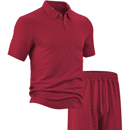 Men's Casual Shirt & Shorts 2-Piece Set-15