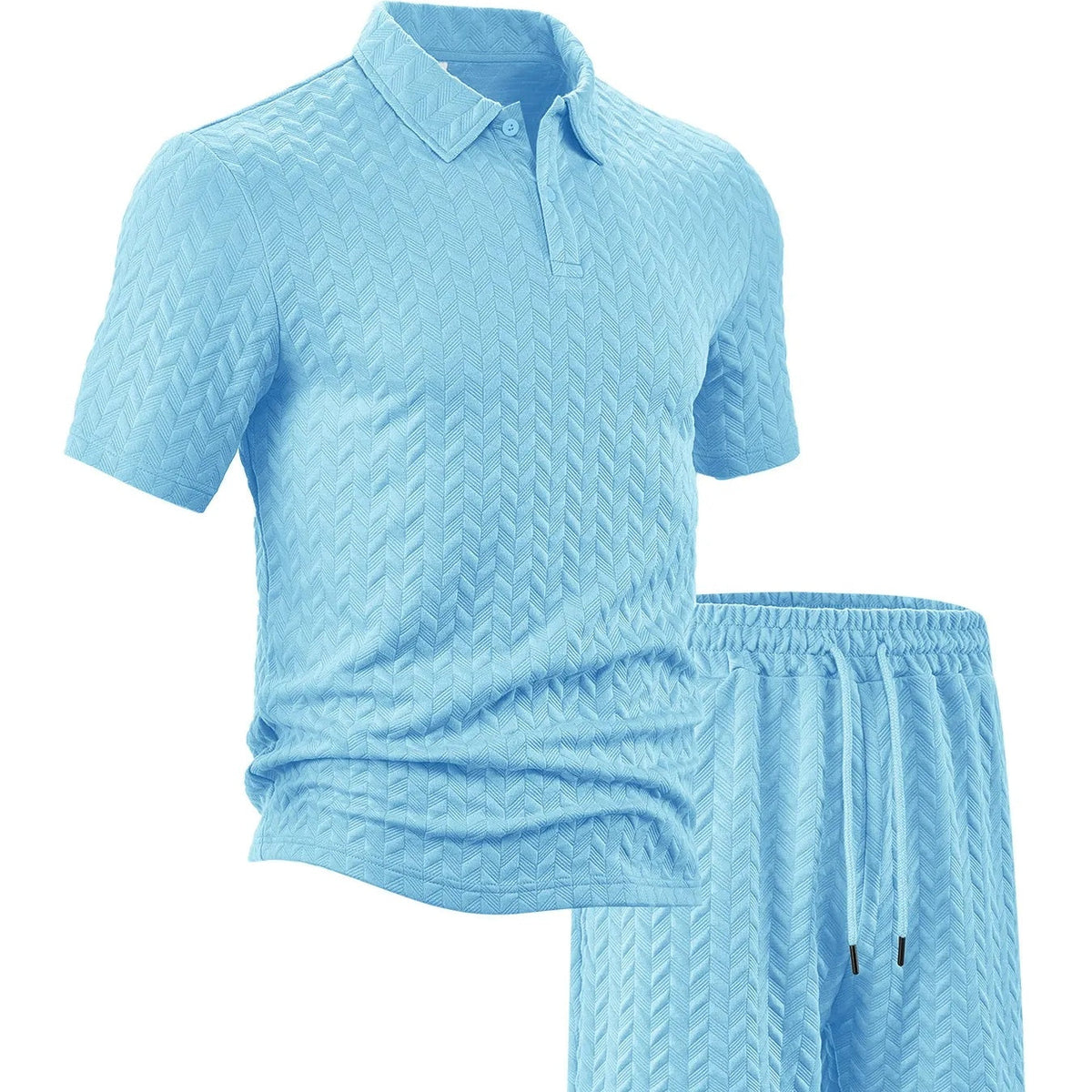 Men's Casual Shirt & Shorts 2-Piece Set-14
