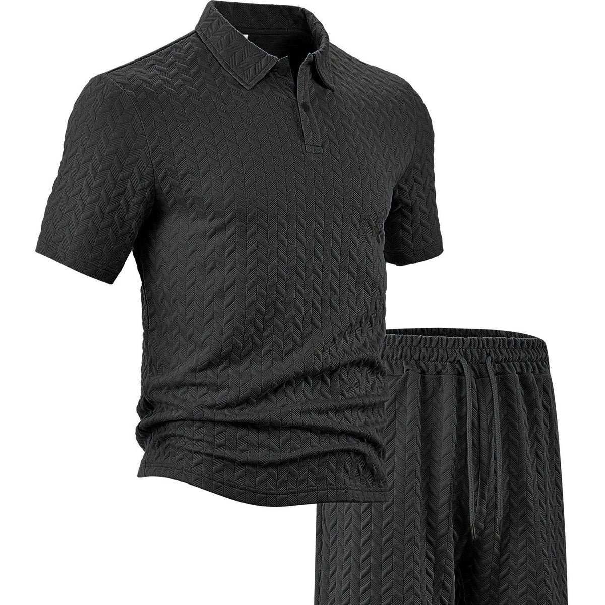 Men's Casual Shirt & Shorts 2-Piece Set-16