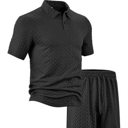 Men's Casual Shirt & Shorts 2-Piece Set-16