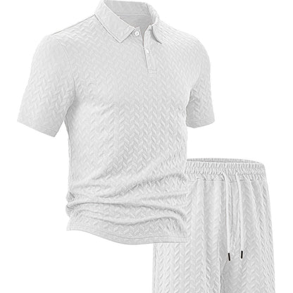 Men's Casual Shirt & Shorts 2-Piece Set-17