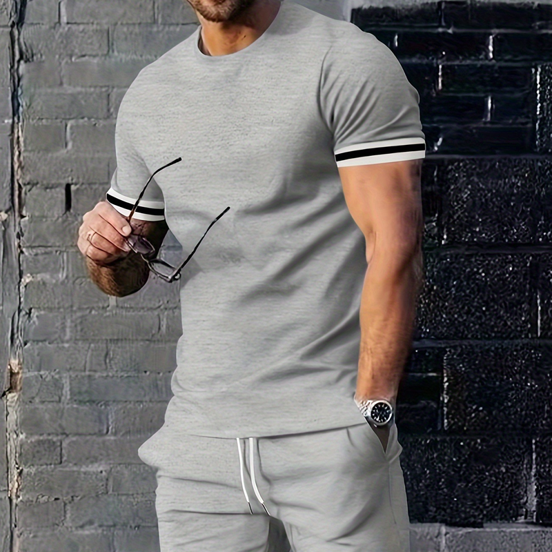 🥳2026 HOT SALE🔥Casual Short Sleeve T-Shirt & Shorts Set-7