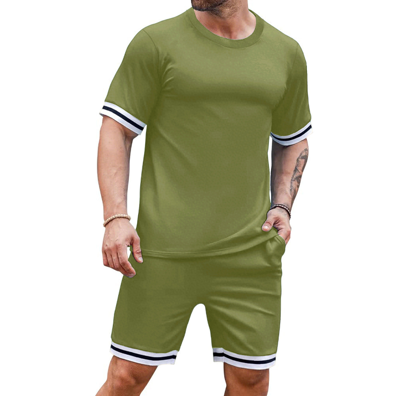 🥳2026 HOT SALE🔥Casual Short Sleeve T-Shirt & Shorts Set-11