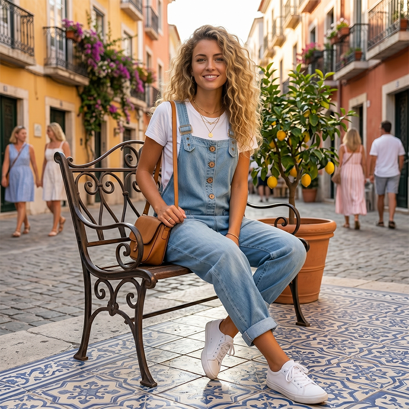 👖🔥 50% RABATT 💥 Damen Baggy Denim Latzhose mit Taschen – lässig, bequem & absolut im Trend ✨-2