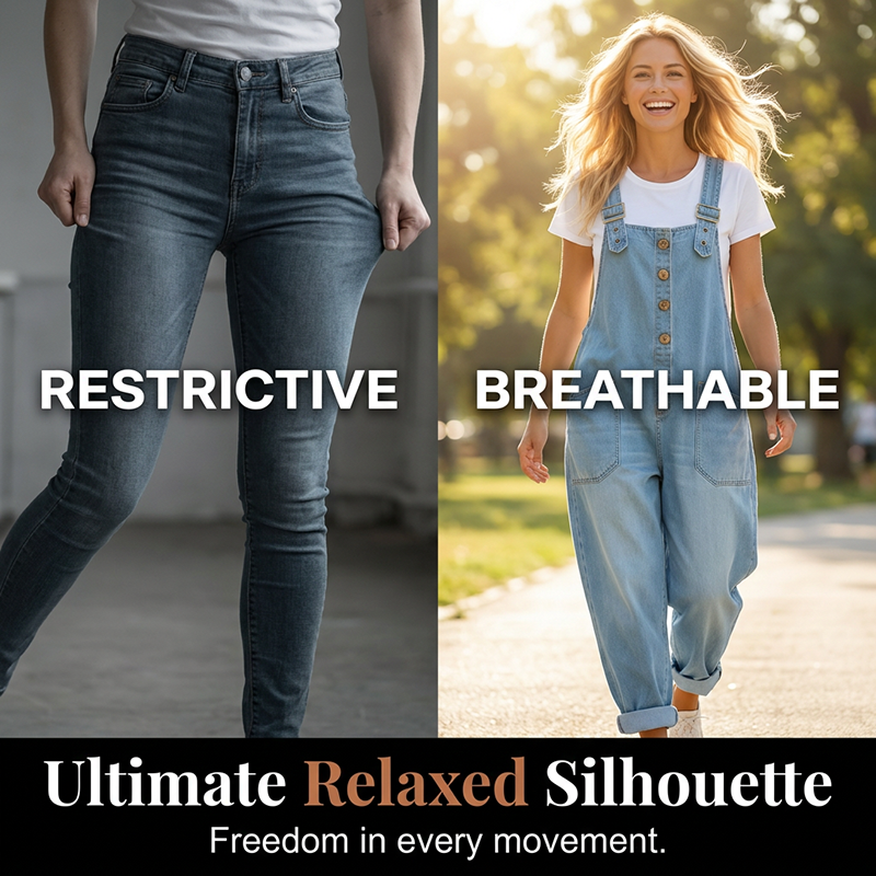 👖🔥 50% RABATT 💥 Damen Baggy Denim Latzhose mit Taschen – lässig, bequem & absolut im Trend ✨-6