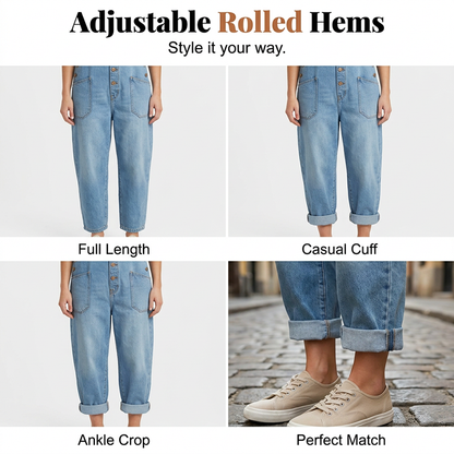 👖🔥 50% RABATT 💥 Damen Baggy Denim Latzhose mit Taschen – lässig, bequem & absolut im Trend ✨-5